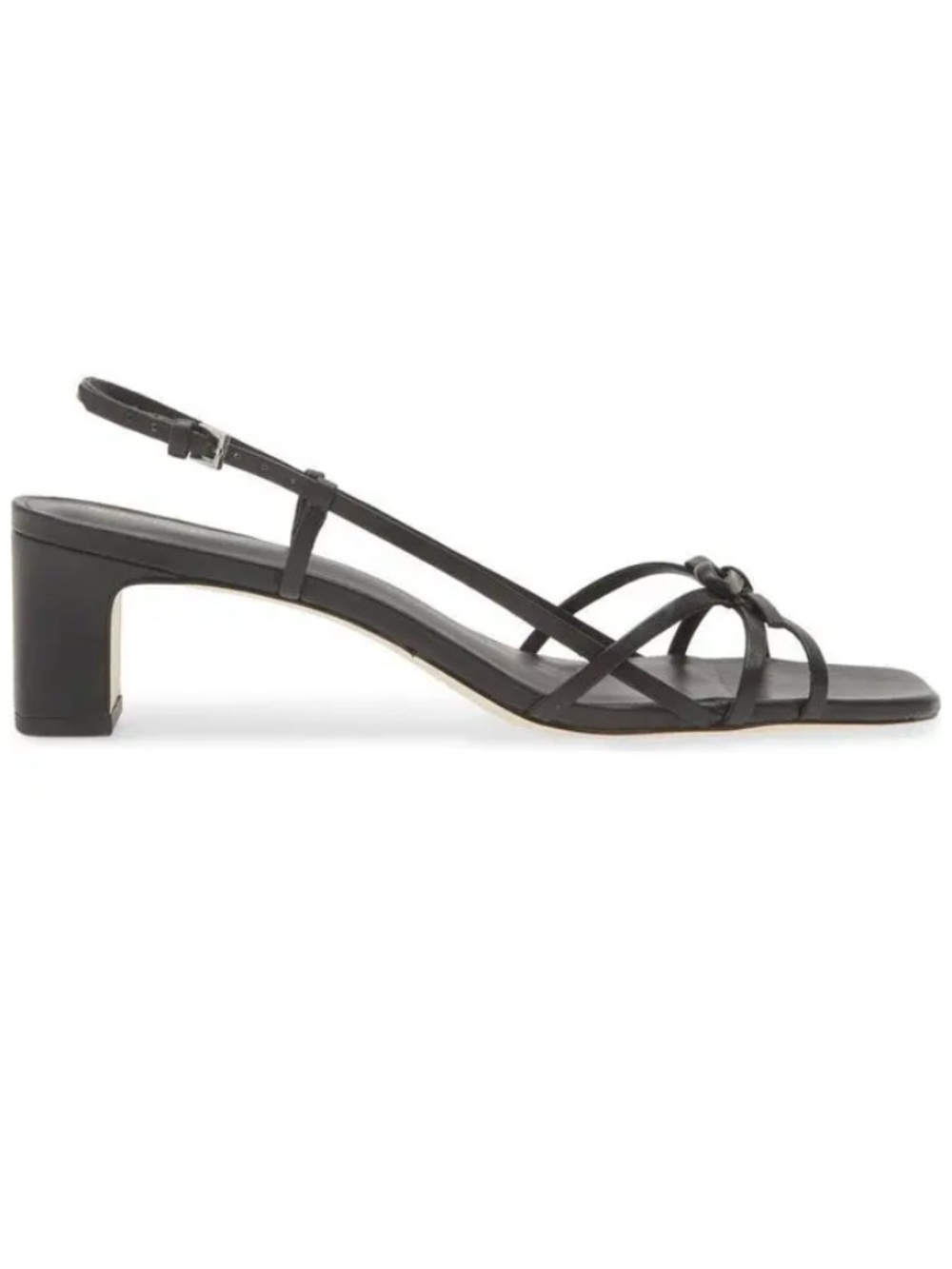 Reformation Sally Bow Slingback Sandal Black Size: 8.5 - Picture 3 of 14